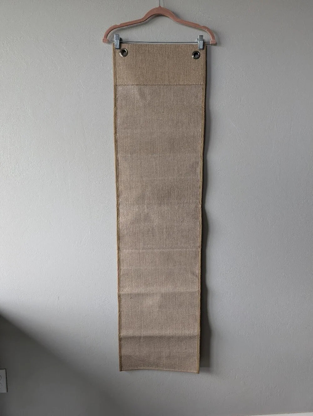 Hanging 12-Pocket Compartments Burlap Woven Organizer Neutral Tan Brown